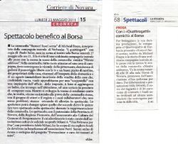 ARTICOLI SU CORRIERE DI NOVARA E LA STAMPA  spett. 27-5-11